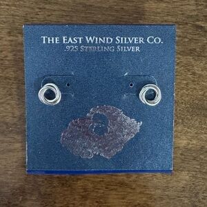 Sterling Silver Spiral Stud Earrings - The East Wind Silver Co. 🩶🌀